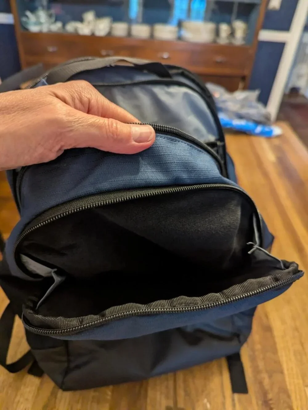 NBC Tokyo Olympics Nike Backpack Black and Blue 3 Zipper Sections